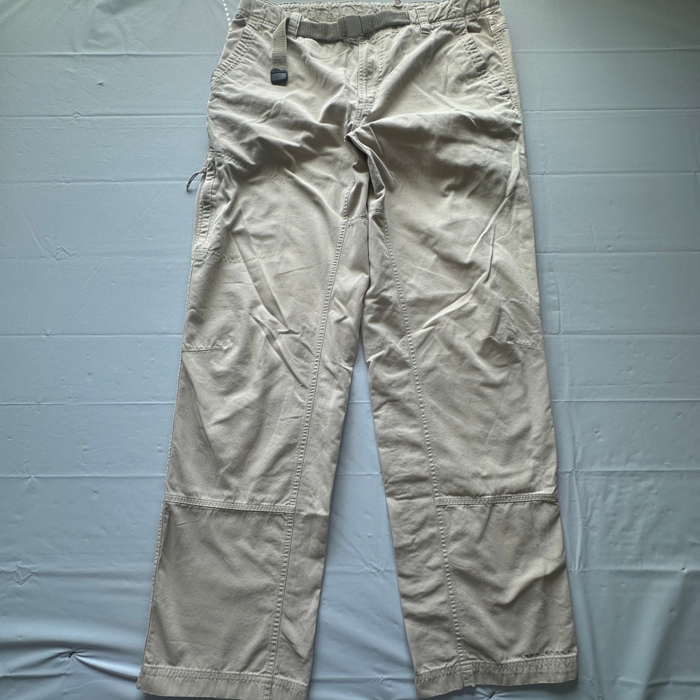 Columbia GRT Mens Hiking Pants Tan Khaki Integrated Belt Size M Inseam 32 XM8469